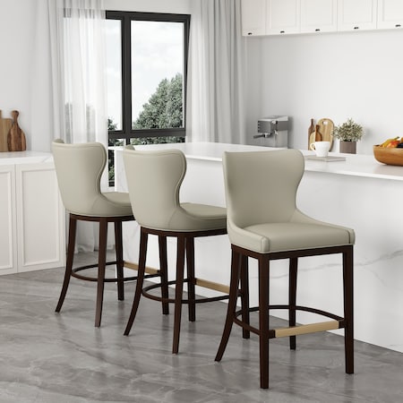Manhattan Comfort Blair Barstool in Stone, 3PK 3-BS023-ST