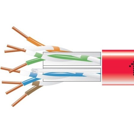 Black Box Gigatrue 550 Cat6 Bulk Pln, Red, 1000Ft EYN869B-PB-1000