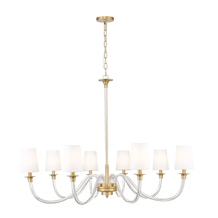 Z-Lite Katerina 8 Light Chandelier, Rubbed Brass, 46 In W x 32.5 In H 1950-8RB