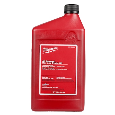 Milwaukee Tool All Season Bar and Chain Lubricant, Quart 49-16-2837