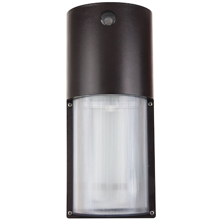 Sunlite 26W Bronze Fluorescent Rounded Wall Pack Fixture with Photocontrol, Clear Polycarbonate Lens 04922-SU
