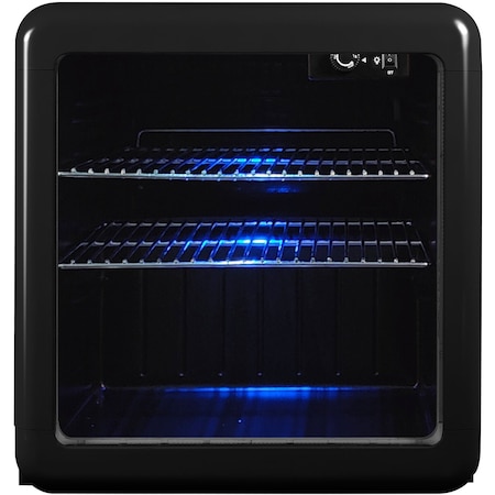 Magic Chef 1.7 cu. ft. Retro Mini Beverage Cooler in Black MCB17CHB