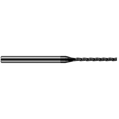 Harvey Tool 0.0200in (.5 mm) Cutter DIA x 0.2500in (1/4) L of Cut Carbide Square End Mill, 3 Flutes 34920-C4