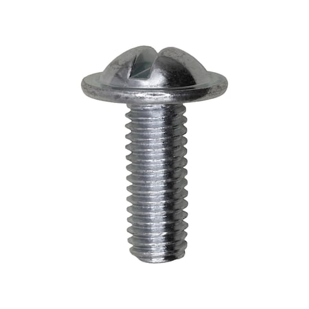 Auveco Slotted Round Washer Head License Plate Screw M6-1.0 x 16mm, 50PK 14473