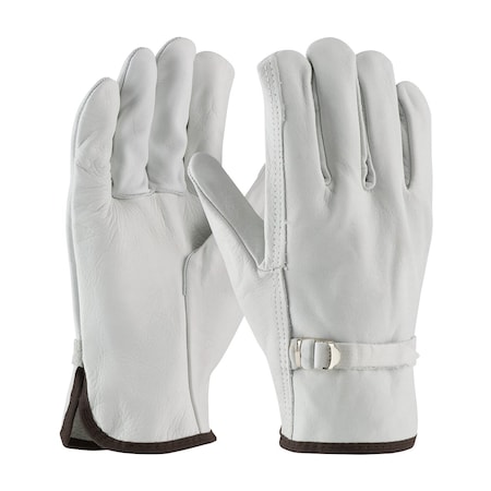 Pip Regular Grade Top Grain Cowhide Leather Drivers Glove with Pull Strap Closure, Straight Thumb, 12PK 68-153/S