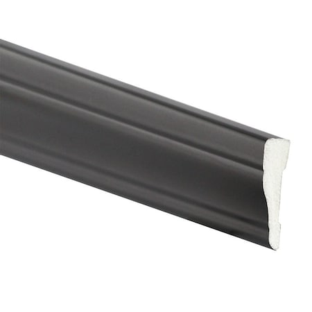 Inteplast Building Products Baseboard Moulding, 7 ft L, 2-1/8 in W, 9/16 in Thick, Square Edge Profile, Polystyrene 83500700040