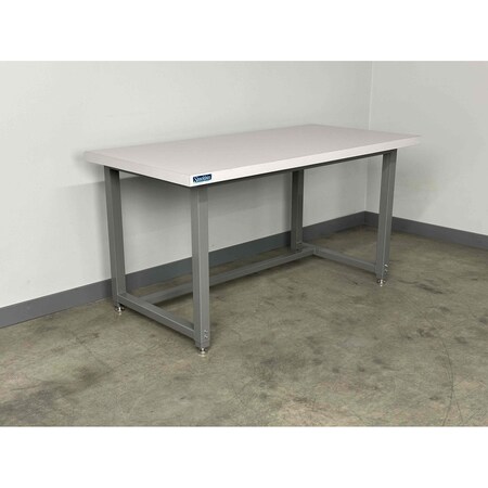 Stackbin Bolted Workbenches, 60"W, Adj. H, 1000lb P6036-1005-GN