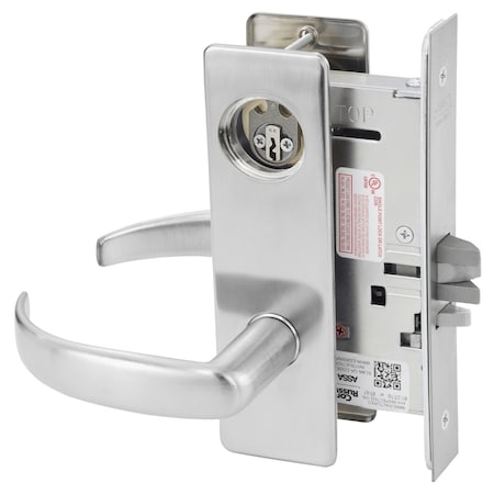 Corbin Russwin Storeroom or Closet Mortise Lock, PS Lever, M Escutcheon, Satin Chrome ML2057 PSM 626 LC