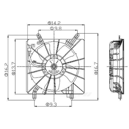 Global Parts Distributors Electric Cooling Fan Assembly 2811297