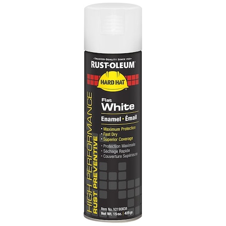 Hard Hat 15 Oz Rust-Oleum Brands White Enamel Spray Paint V2190838