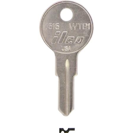 Kaba Ilco Wright Nickel Plated Storm Door Key, WTP1 / 1616, 10PK AL00000312
