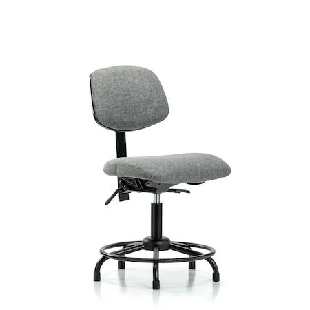 Blue Ridge Ergonomics Desk Chair Desk Chair, Fabric, RT Tilt Glides, Gry, No Arms, 19" to 24" Height, Fabric, Grey BR-FDHCH-RT-T1-A0-RG-F44
