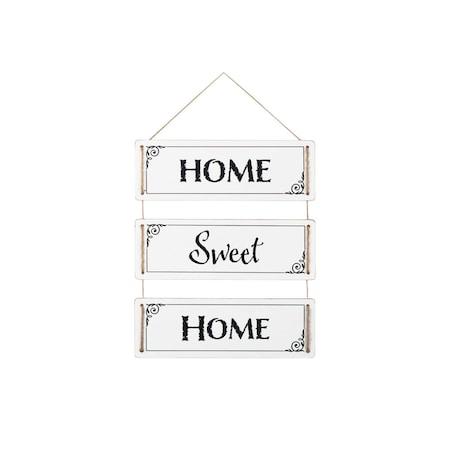 Homeroots 14" X 12" Black And White Reversible Inspirational Love Text Wood Wall Decor 636037