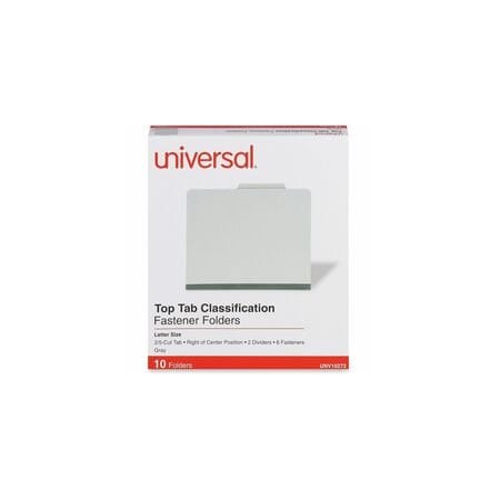 Universal Classification Folder, Letter, Gray, 10PK UNV10272
