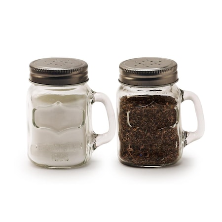 Circleware Yorkshire Set of 2 - 5 oz. Mason Jar Salt and Pepper shakers 66734/AM