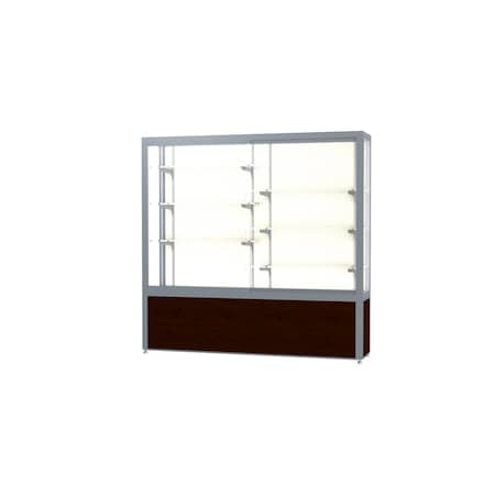 Ghent Display Case 72x66x16, Plaque, Satin 10406PB-SN-W