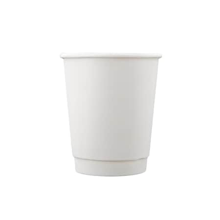 Rdi Double Wall Unwrapped 8 oz White Cup 500cs, 500PK CP-DBU8-WHT