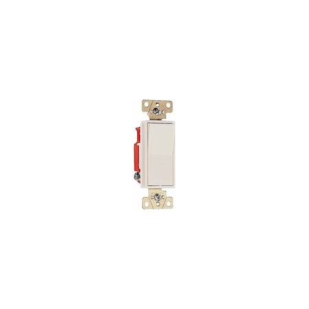 Pass & Seymour Decorator Switch, Single Pole, Light Almond, 20-Amps 2621LACC8
