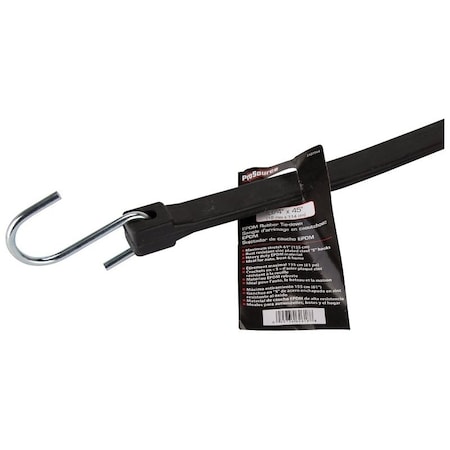 Prosource Tie-Down, 3/4 in W, 45 in L, EPDM Rubber, S-Hook End Fitting, Steel End Fitting FH64090