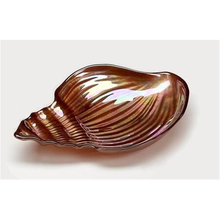 Standalone Conch Shell 11.5 in. Copper Luster Plate ST485424