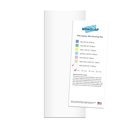 Nanolap PSA Lapping Film, 1 Pc 0.3 Micron (60,000 Grit), 4-0.25 in x 11 in Microfinishing Fine Sanding Paper 61536N
