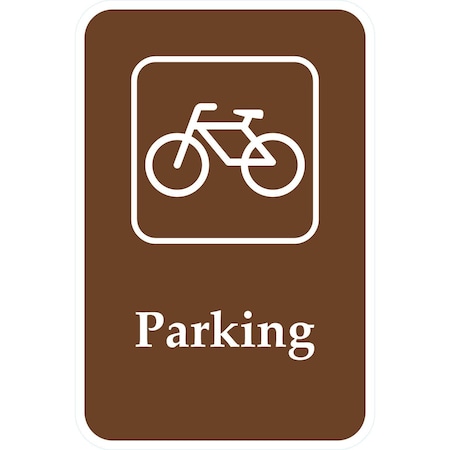Lyle Parking (with Cycle Symbol), 12x18, Engineer Grade, White G-3779-EG_12x18