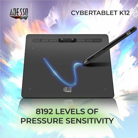 Adesso 12in x 7in Graphic Tablet CybertabletK12