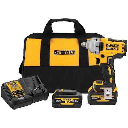 Dewalt Impact Wrench, 20 V DC DCF891GP2