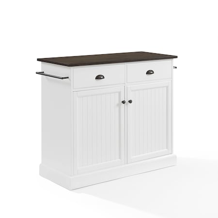 Crosley Shoreline Kitchen Island CF3038BR-WH