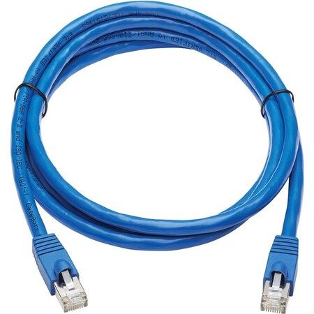 Eaton Tripp Lite Series Cat6a 10G Snagless F/UTP Ethernet Cable RJ45 M/M, PoE, CMR-LP, Blue, 6 ft. N261P-006-BL