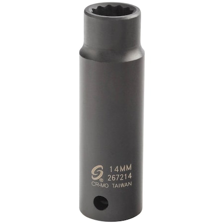 Sunex 1/2 in Drive 14Mm 12-Point Deep Impact Socket 267214