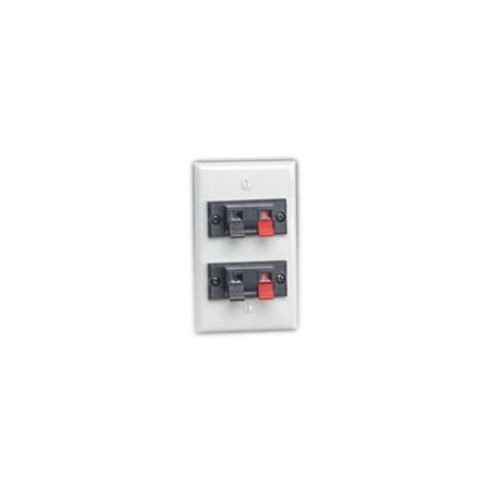 Leviton Audio/Video Wallplate, Standard Size, Gang 1, White 40952-2PW