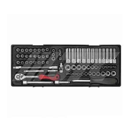 Jtc Auto Tools 1/4in DR Socket Combination Set, 73pcs K2732