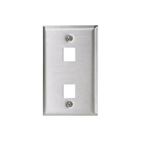 Hubbell Premise Wiring Hubbell SSF12 2 Socket Faceplate - 2 x Total Number of Socket(s) - 1-gang SSF12