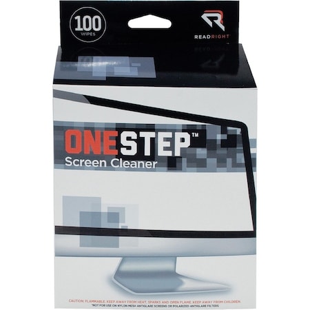 Read Right/Advantus Corporation Read Right OneStep CRT Screen Cleaning Pads, 100/Box - REARR1309 RR1309