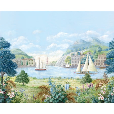 York Wallcoverings Safe Harbor Light Blue Wall Mural MU0318M