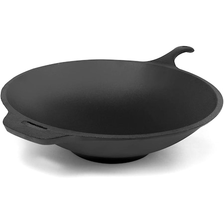 Cook Pro Cookpro  ExcelSteel 13 in. Heavy duty Cast Iron Wok, Black 516