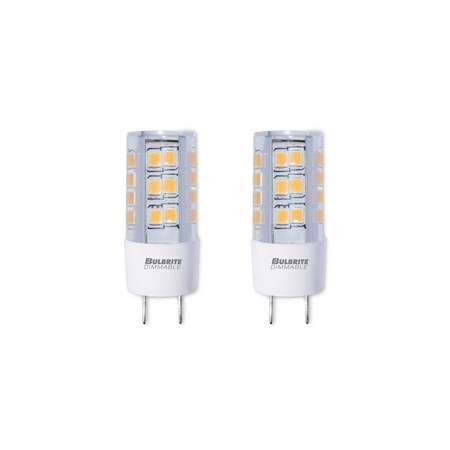 Bulbrite 35-Watt Equivalent T4 Dimmable Bi-Pin (GY8) LED Light Bulb Warm White Light, 2PK 861523
