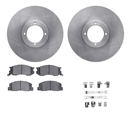 Dynamic Friction Co DFC Brake Rotor with 5000 Brake Pads and Hardware Kit 6512-76548