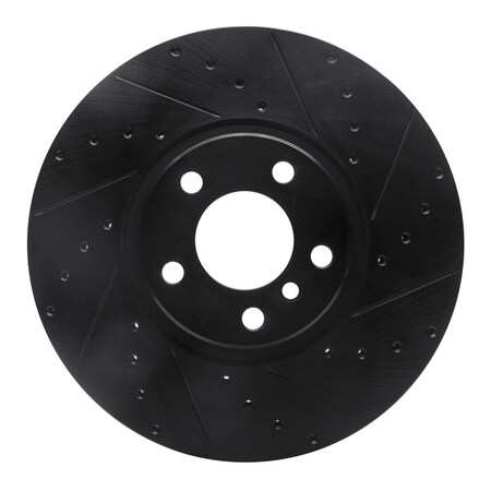 Dynamic Friction Co DFC Brake Rotor - Drilled and Slotted - Black 633-31142R