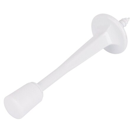 Prosource Heavy-Duty Rigid Door Stop, 15/16 in Dia Base, 3-1/8 in Projection, Die-Cast Zinc & Plastic H20-Z025C-PS