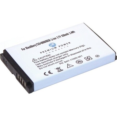Premium Power Battery for Blackberry 8800 Cell Phones. Lithium Ion 3.7V 900mAh. C-X2 BAT-11005-001