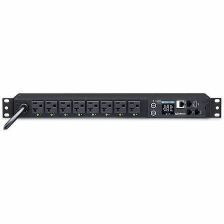 Cyberpower 120V 8 OUTLET NEMA 12FT CORD 1U 3YR WTY PDU41002