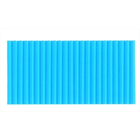 Officespace Fade Resistant Solid Color Corrugated Paper Roll, Bright Blue OF1204827
