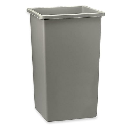 Rubbermaid 23 gal Square Gray Untouchable Trash Can 356988 Gray