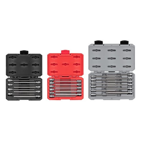 Tekton Socket Set, Steel, 10 3/4 in L SHB91900