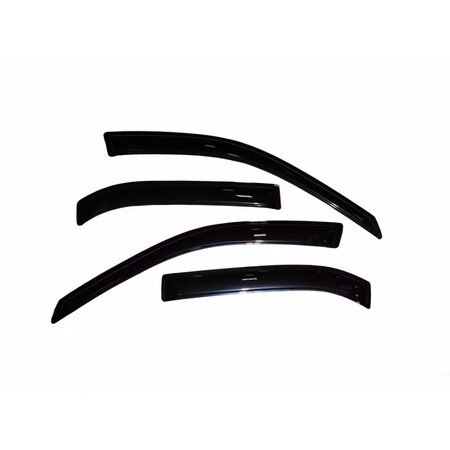 Ventshade Rainguards, Aerodynamic Design, Tape-On, Smoke, Acrylic, Set Of 4 94981