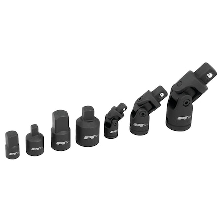 Perform Tool Universal Joint Socket 1/4 In/ 3/8 In/ 1/2 In Drive; Black; Chrome Vanadium Steel; Set Of 7 W30937