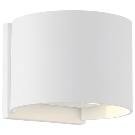 Nuvo Lightgate 5 Watt LED Sconce Matte White Finish Round 3000K 62/1465R1