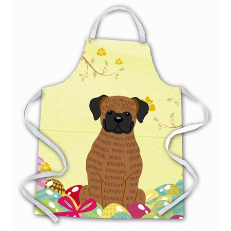 Carolines Treasures Easter Eggs Brindle Boxer Apron BB6117APRON